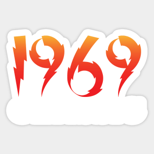 1969 Classic Rock 50th Birthday Gift Sticker